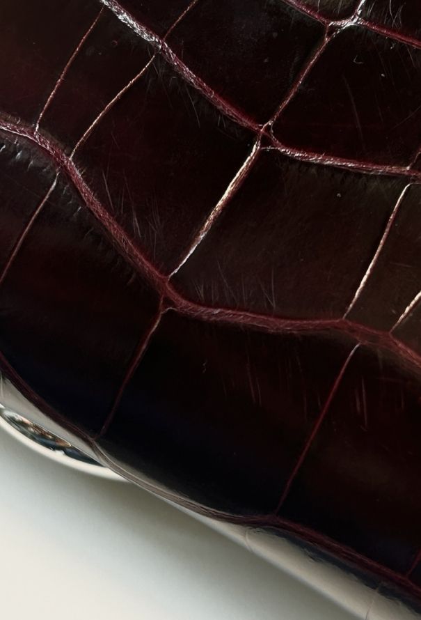 Hermès Bordeaux Crocodile Niloticus Egée Clutch - 15