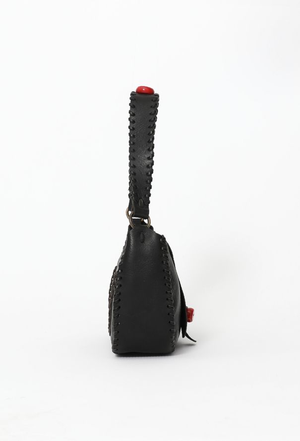 Valentino Embossed Buffalo Shoulder Bag - 4