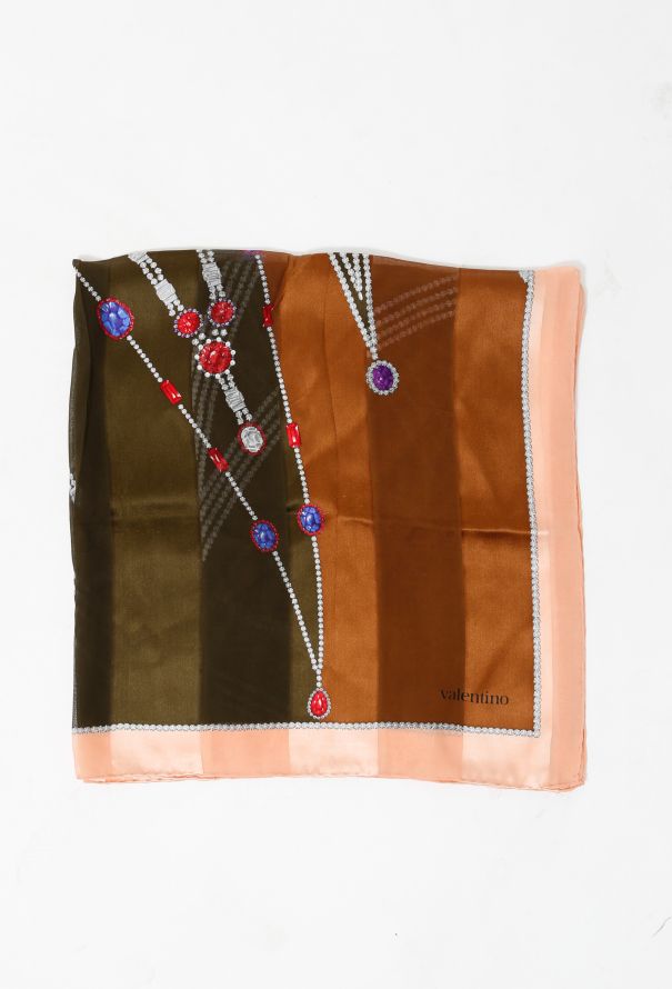 Valentino Jewel Silk Scarf - 1