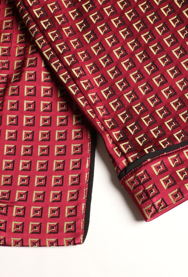 Etro Graphic Print Satin Red Ensemble - 9