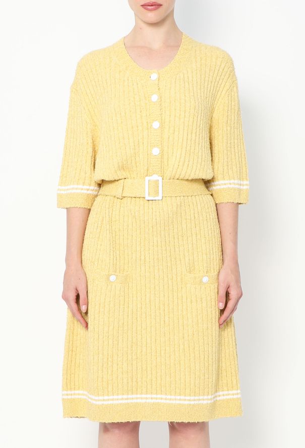 Chanel 2022 Belted Bouclé Tennis Dress - 2