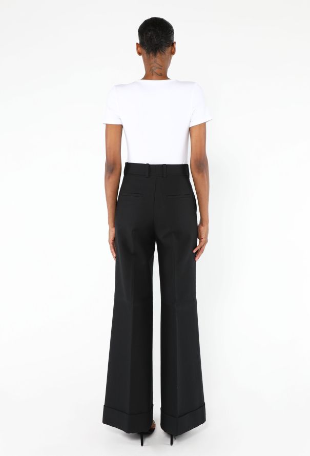 Khaite Wide-Leg Cuffed Trousers - 4