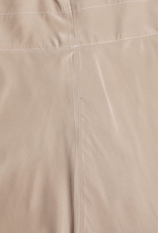 Chanel Taupe brown Flared Silk Skirt - 6