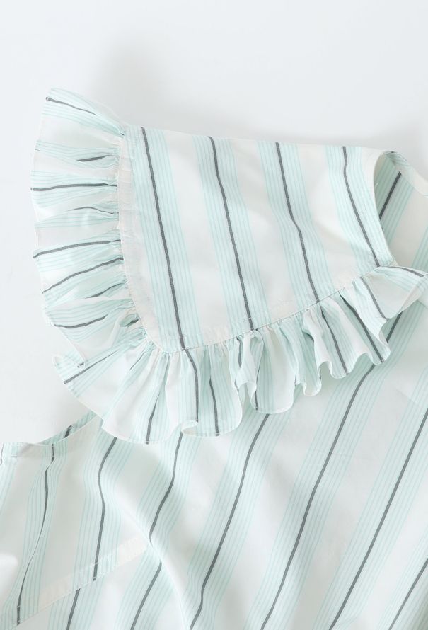 Calvin Klein F/W 2018 Pinstripe Ruffled Dress - 7