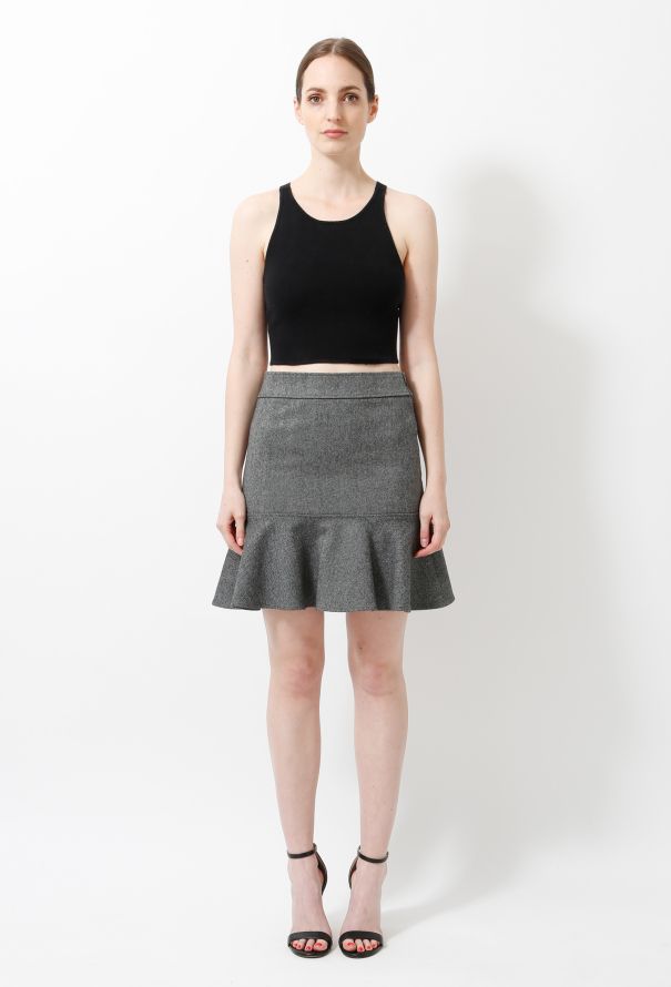 Balenciaga 2002 Woven Ruffled Skirt - 1