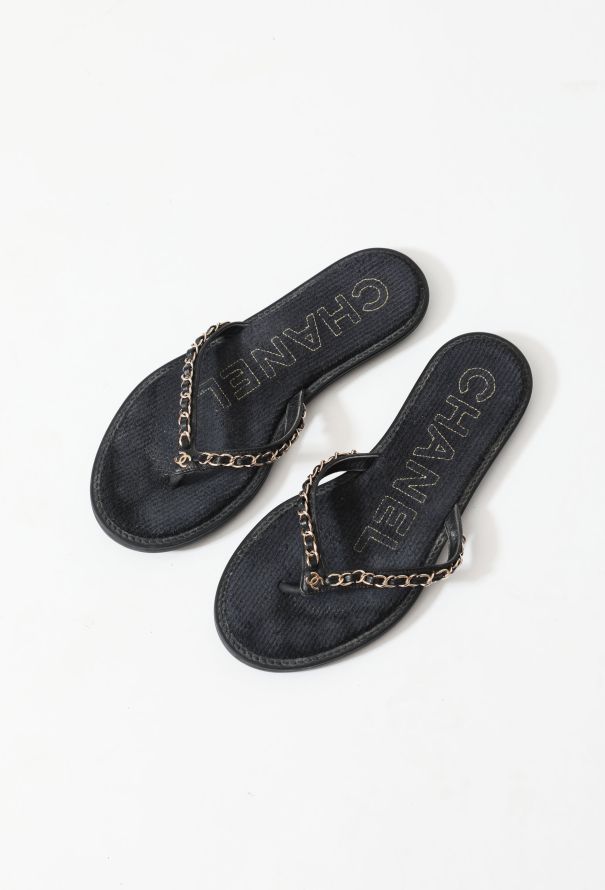Chanel Chainlink 'CC' Slides - 1
