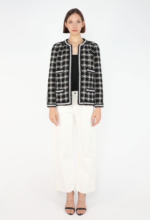 Chanel Houndstooth Tweed Jacket, F/W 1984 - 3
