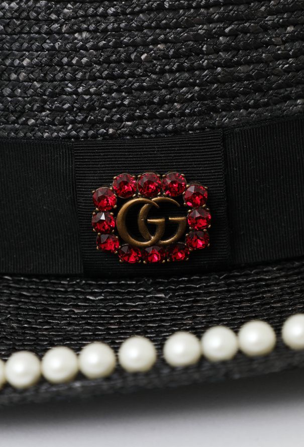 Gucci 2018 Notte Embellished Straw Hat - 5