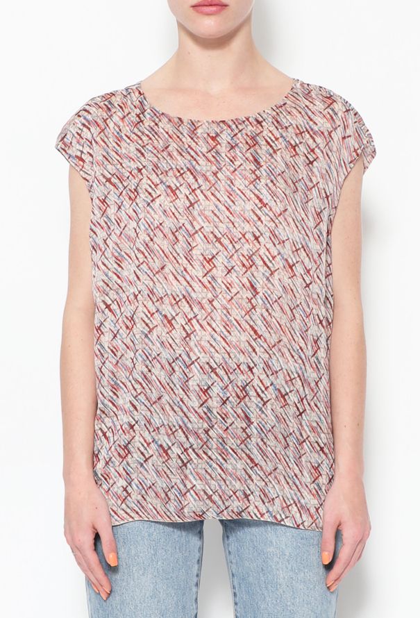 Chanel 2011 Graphic Chiffon Top - 1