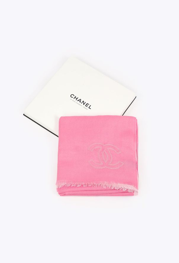 Chanel Tonal 'CC' Cashmere Scarf - 5
