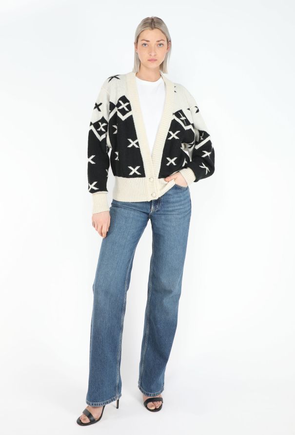 Claude Montana '80s Intarsia Cardigan - 4