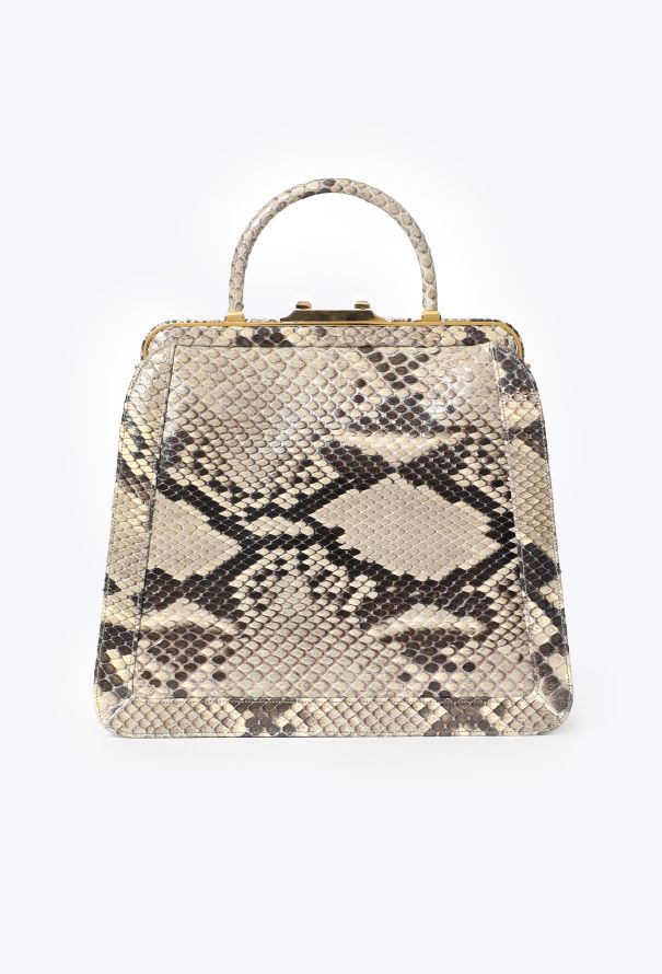 Judith Leiber Python Top-Handle Clutch Bag - 1
