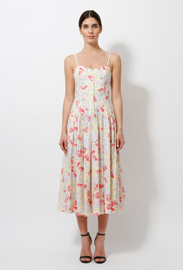 80s Laura Ashley Floral Dress - 1