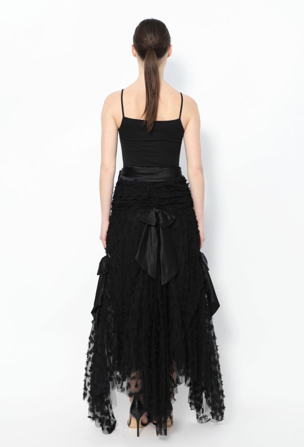 Rodarte S/S 2019 Bow Appliqué Tulle Skirt - 5