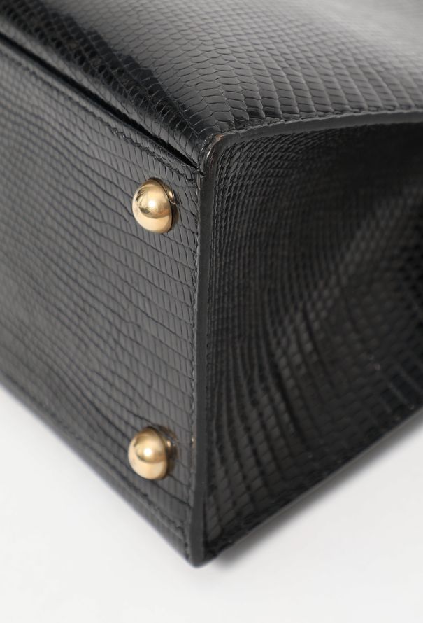 Hermès Black Varanus Niloticus Lizard Dalvi 30 - 9
