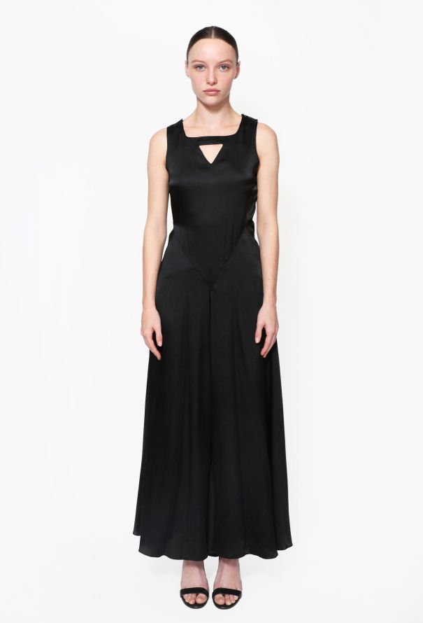 '70s Flared Silk Jumpsuit - 1