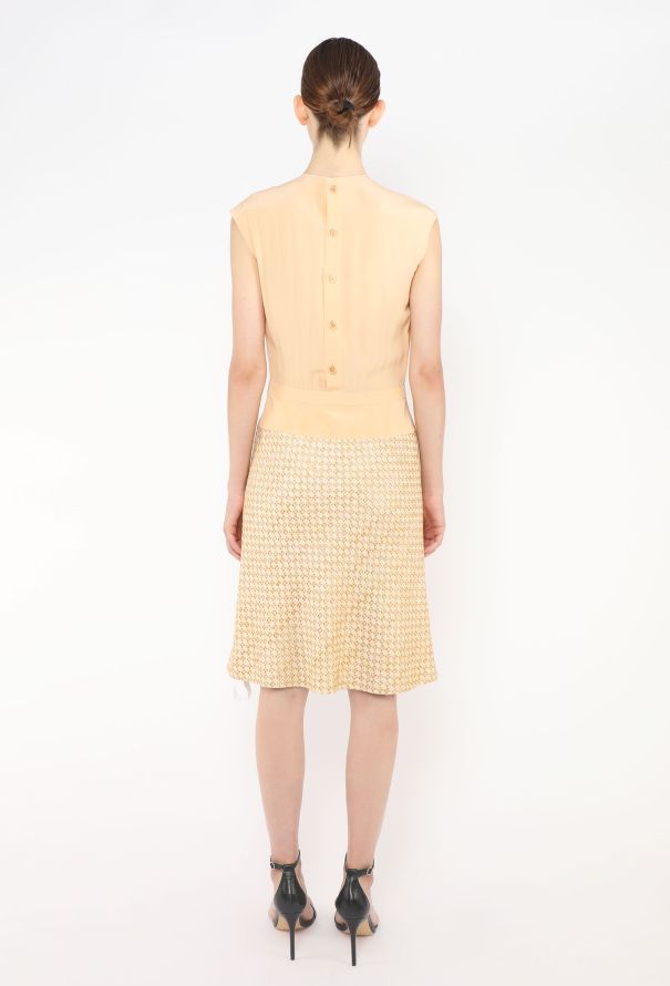 Chanel 2001 Chiffon Tweed Dress - 5