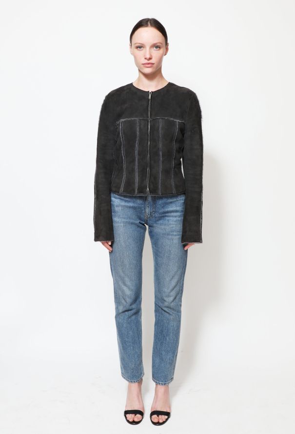 Chanel F/W 1999 Suede Shearling Jacket - 4