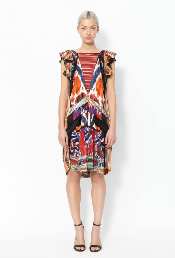 Balenciaga Iconic F/W 2007 Ikat Silk Dress - 1