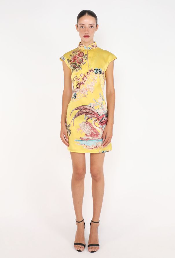 Roberto Cavalli Chinoiserie Silk Dress, S/S 2003 - 4