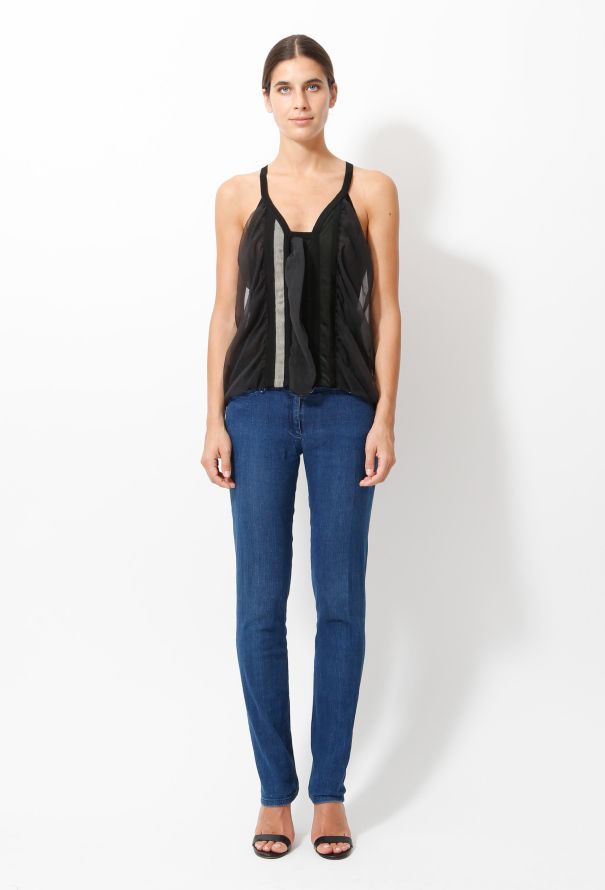 Balenciaga S/S 2010 Striped Tulle Top - 3