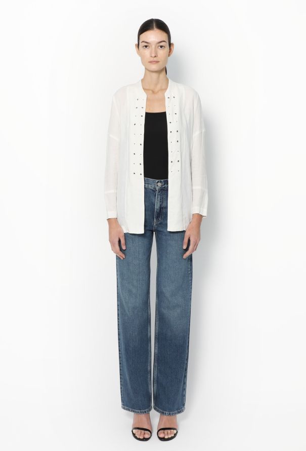 Helmut Lang '90s Cotton Eyelet Top - 2