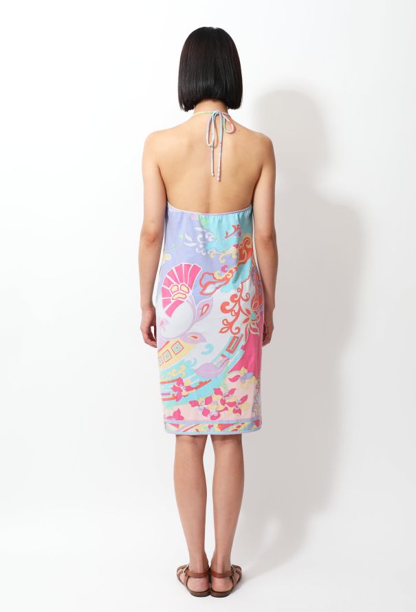 Leonard Fuchsia Floral Halter Dress - 5