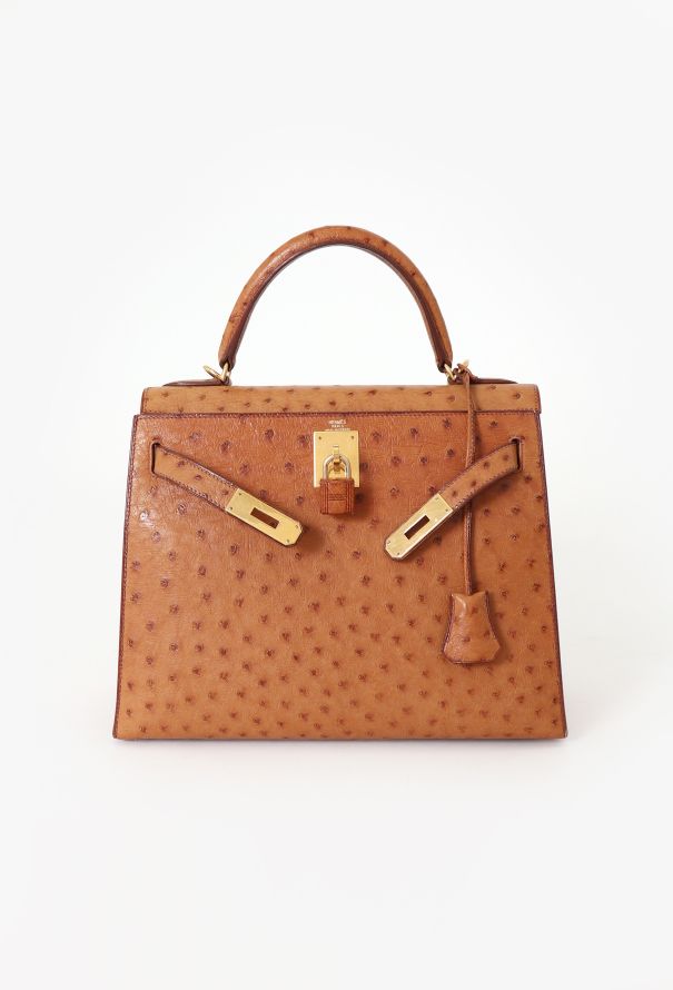 Hermès Gold Ostrich Sellier Kelly 28 - 5