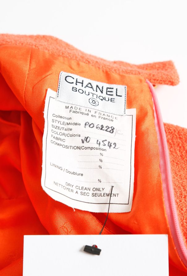 Chanel 80s Coral Pencil Skirt - 5