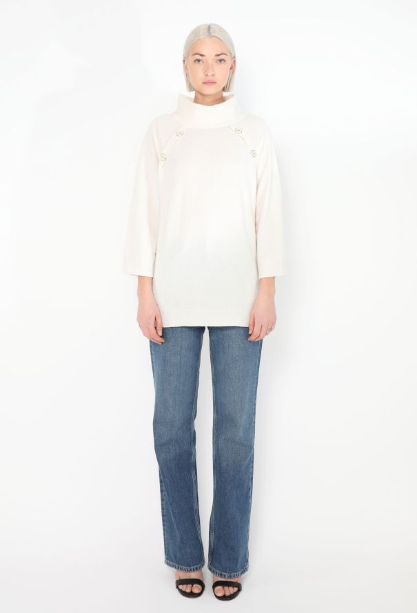Chanel Cashmere Turtleneck Sweater Off-white - 3