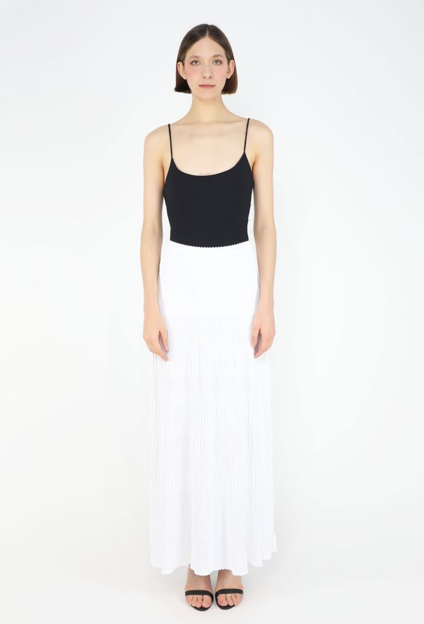 Alaïa S/S 2012 Ribbed Knit Maxi Skirt - 3