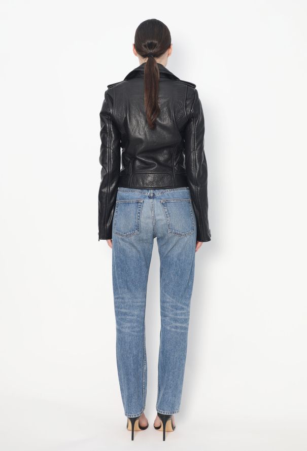 Balenciaga Classic Lambskin Biker Jacket - 5