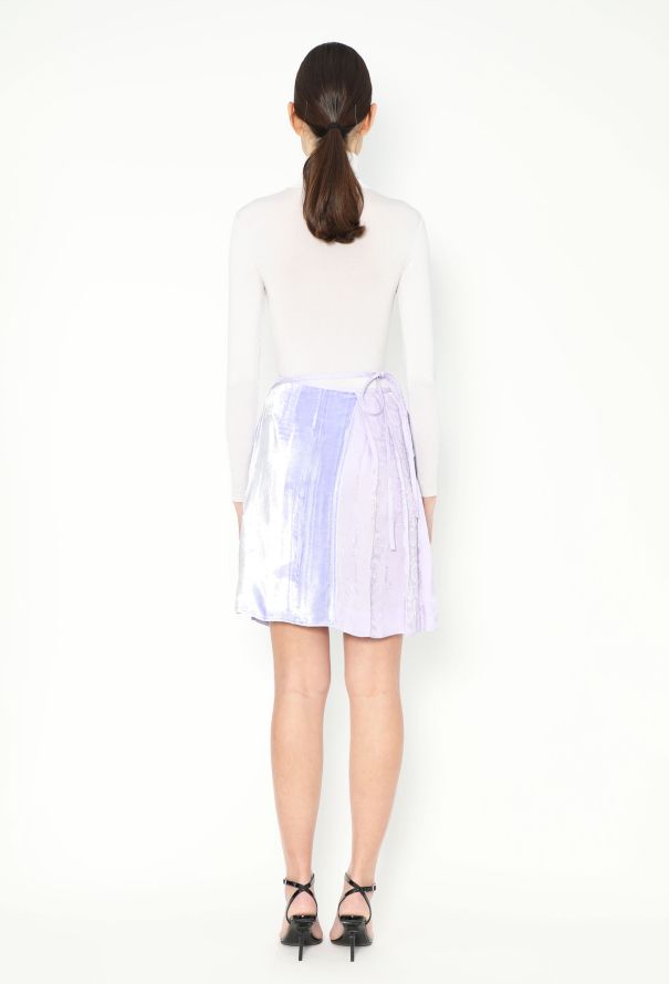 Bottega Veneta Pre-Fall 2023 Jacquard Velvet Wrap Skirt - 7
