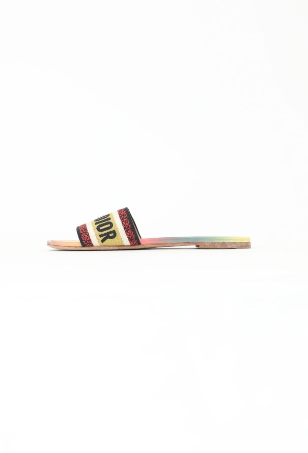 Christian Dior Embroidered Dway Slides - 4