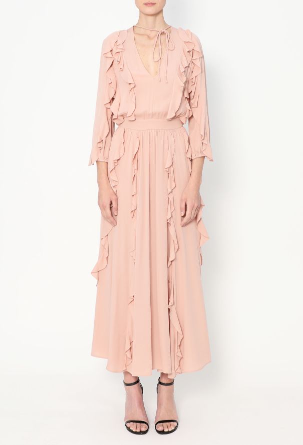Valentino S/S 2015 Ruffled Crêpe Dress - 3