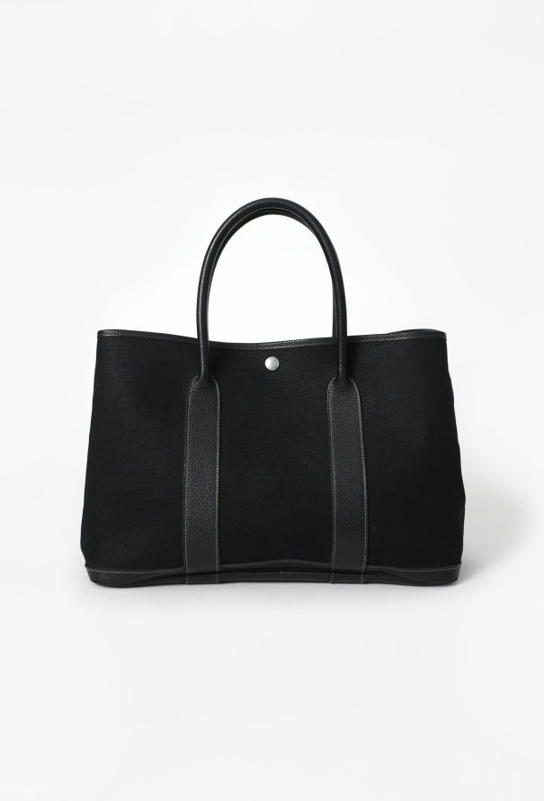 Hermès Black Toile & Négonda Garden Party 36 Bag - 1