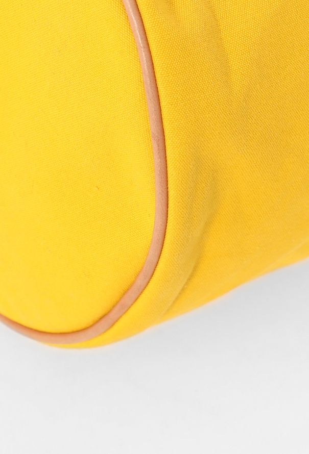 Hermès Yellow Canvas Polochon Backpack - 7