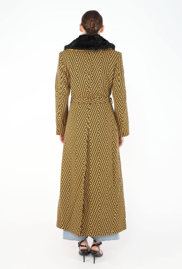 Gianni Versace '90s Chevron Belted Coat - 5