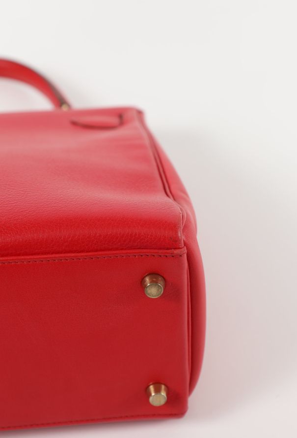Hermès Vintage Rouge Vif  Gulliver Kelly Retourné 28 - 9