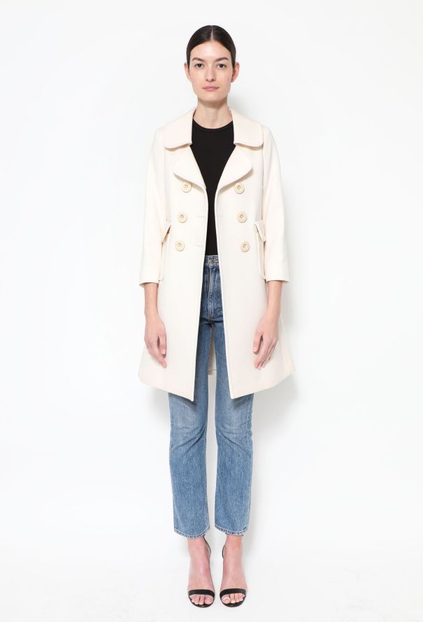 Chloé 2017 Ivory Wool Peacoat - 3