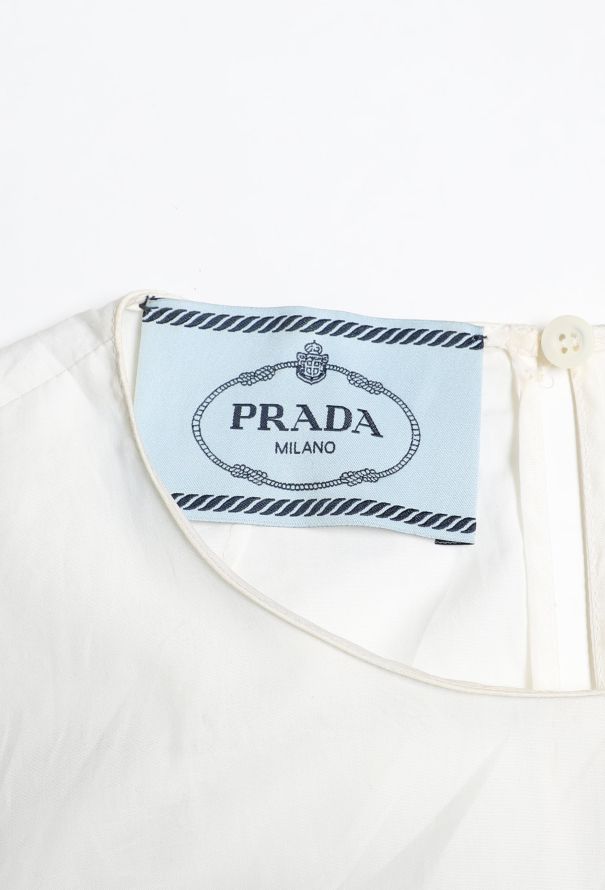 Prada Pleated Cotton Dress - 4