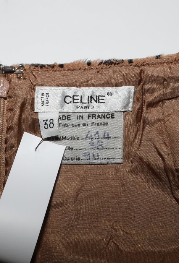 Céline Vintage Triomphe Pony Hair Skirt - 5