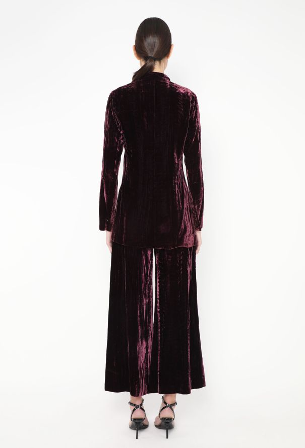 Saint Laurent RARE 1969 Crushed Velvet Safari Ensemble - 5