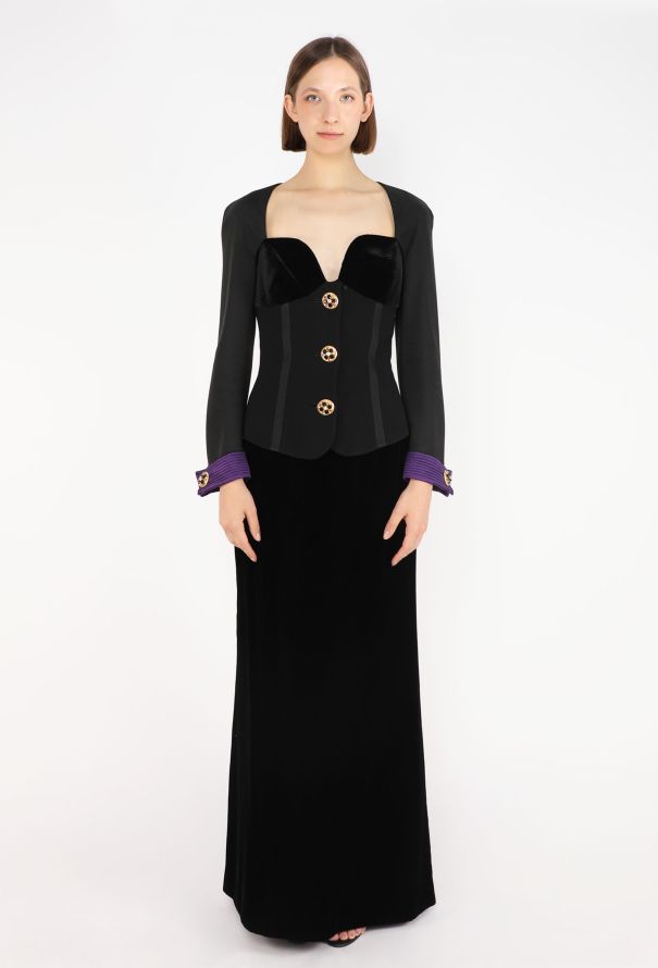 Gianni Versace Plunging Velvet Bustier Top, F/W 1991 - 5