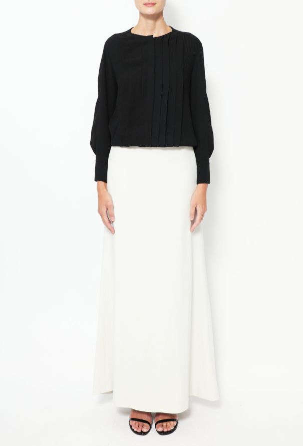 Chloé Bicolor Pleated Maxi Dress - 2