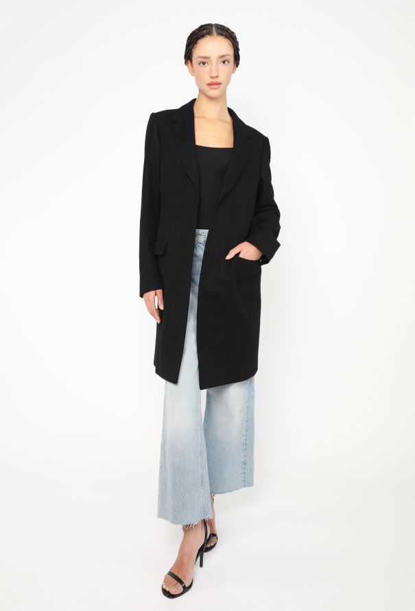 Balmain Notched Cashmere Belted Coat - 5