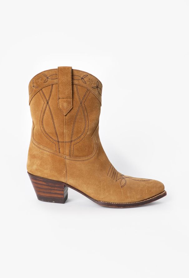 Céline 2021 Santiag Suede Cowboy Boots - 1