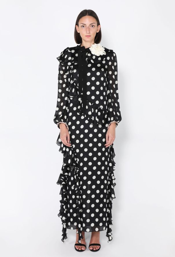 Gucci Spotted Silk Chiffon Dress, Resort 2017 - 1