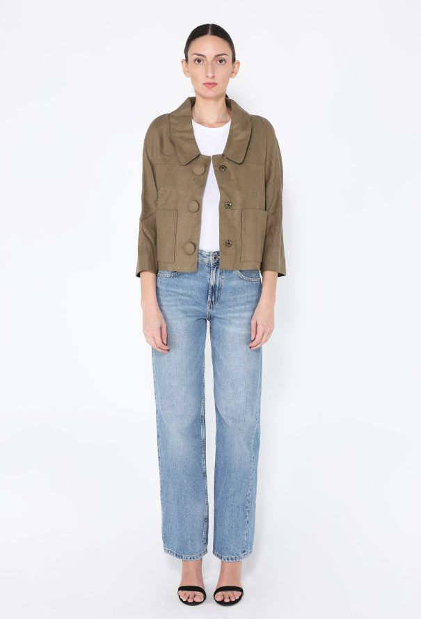 Chloé 2006 Cropped Linen Jacket - 5