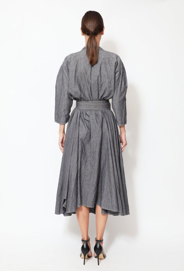 Thierry Mugler 80s Belted Cotton Dress - 3